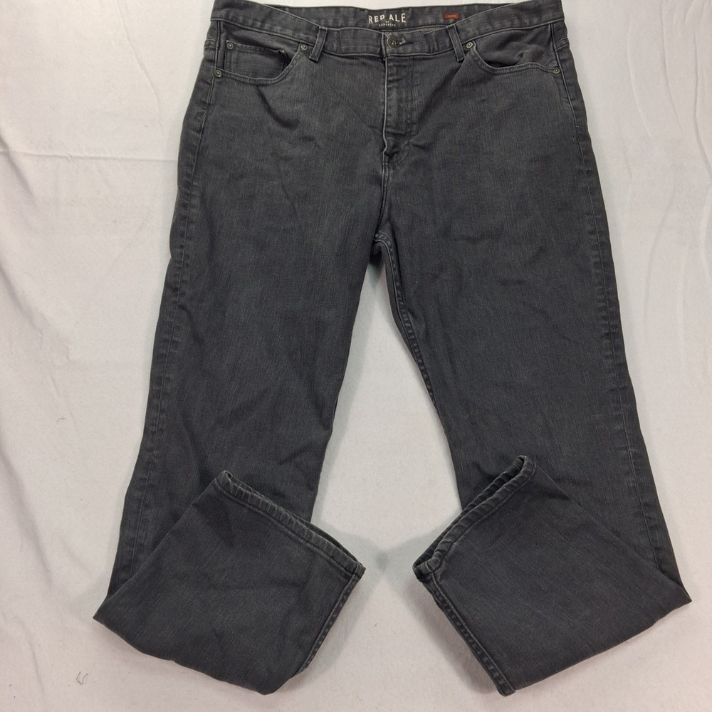 Red Ale Jeans Mens 40x32 Relaxed Fit Gray Cotton Blend Stretch EUC